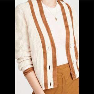 NWT 525 Varsity cardigan 100% cotton